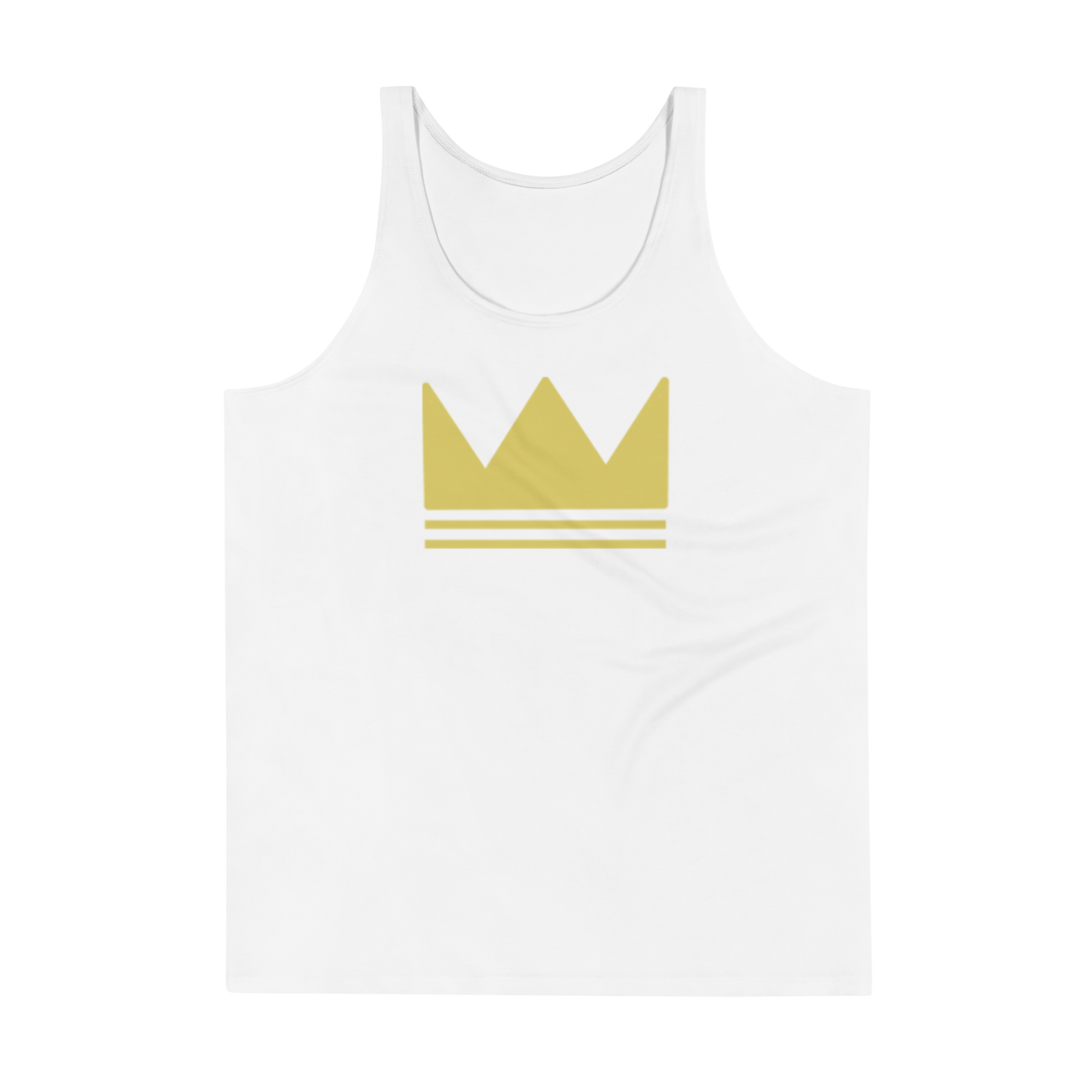 Team Bravo Unisex Tank Top in White & Gold