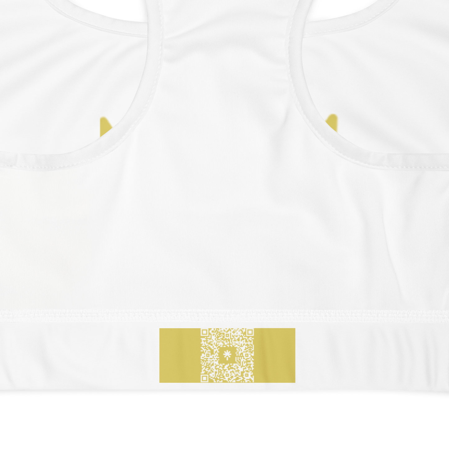 Team Bravo Padded Sports Bra White & Gold