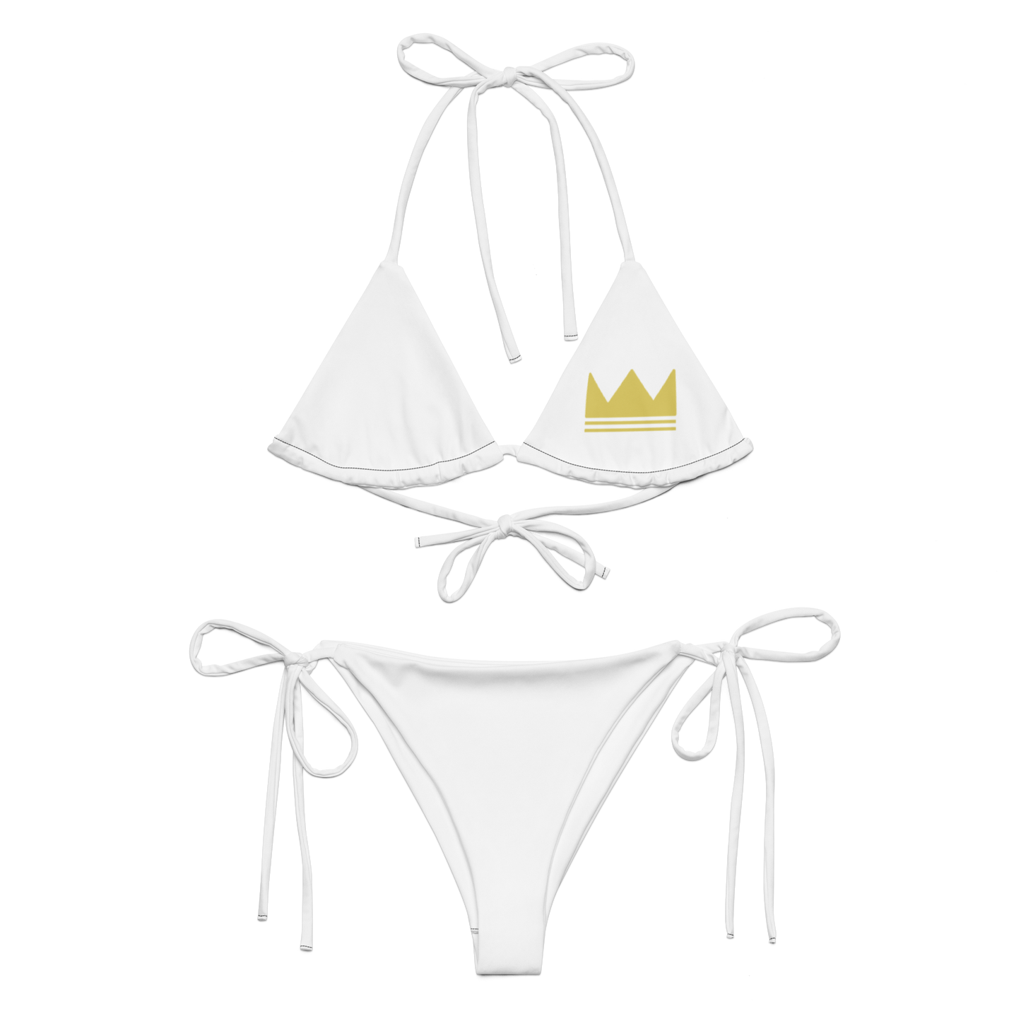 Team Bravo String Bikini White & Gold