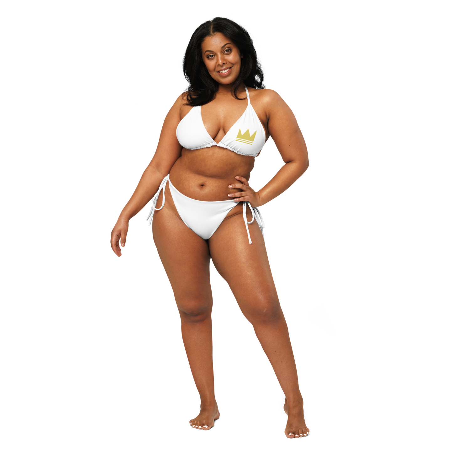 Team Bravo String Bikini White & Gold