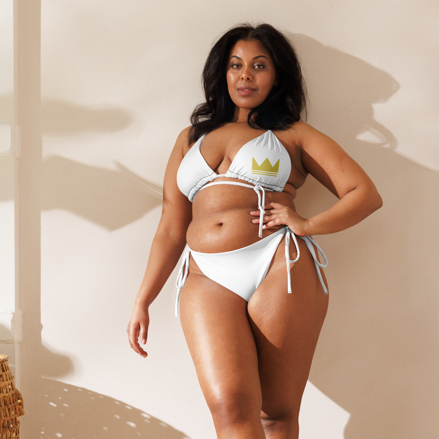 Team Bravo String Bikini White & Gold