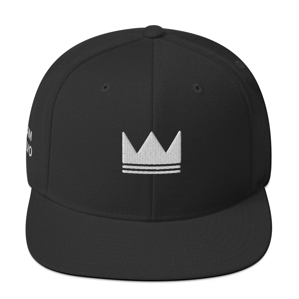 Team Bravo Snapback Hat Black & White
