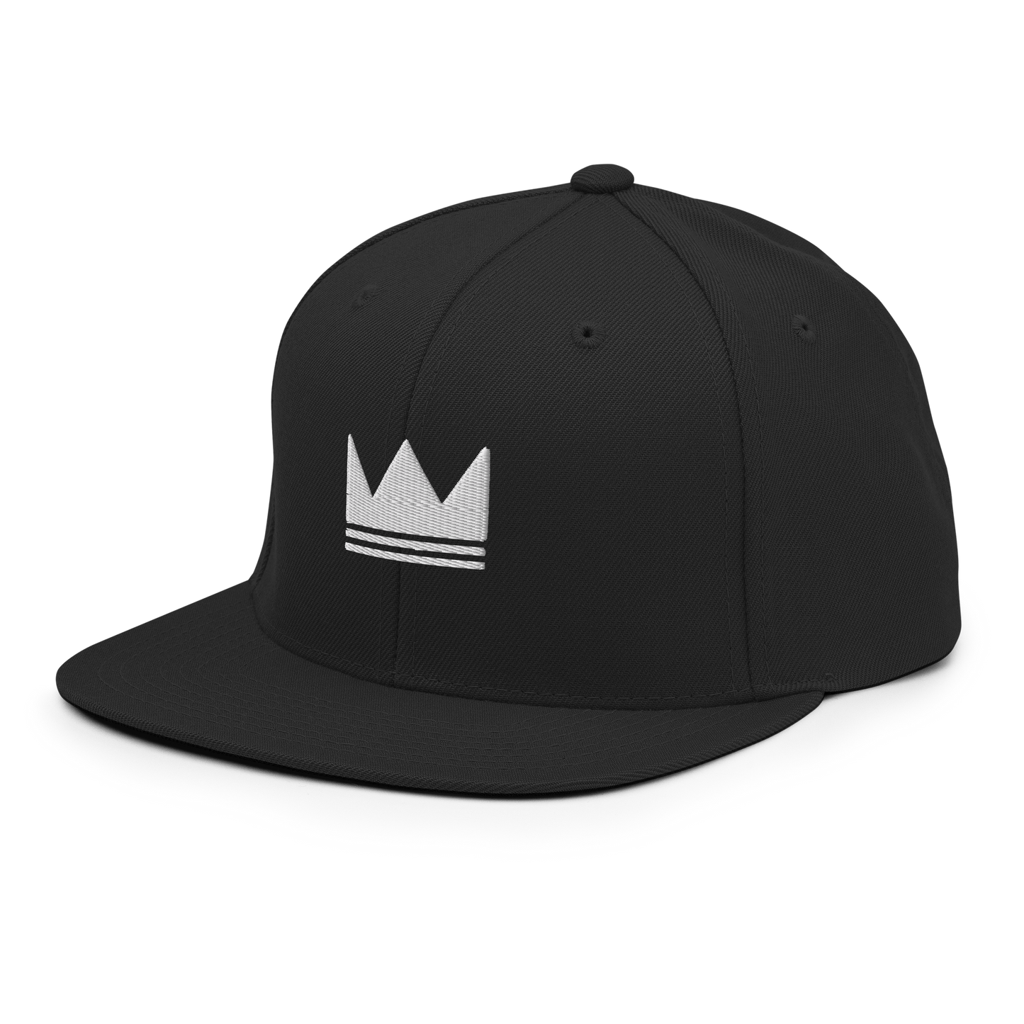 Team Bravo Snapback Hat Black & White