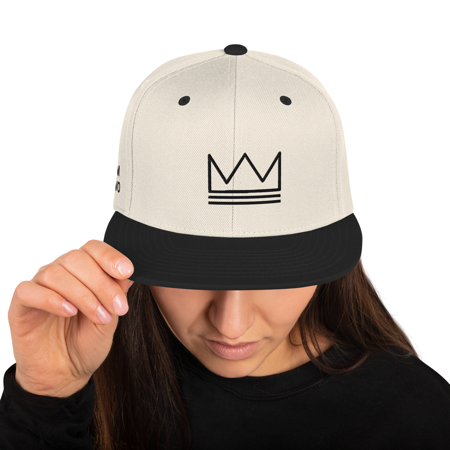 Team Bravo Snapback Hat White & Black