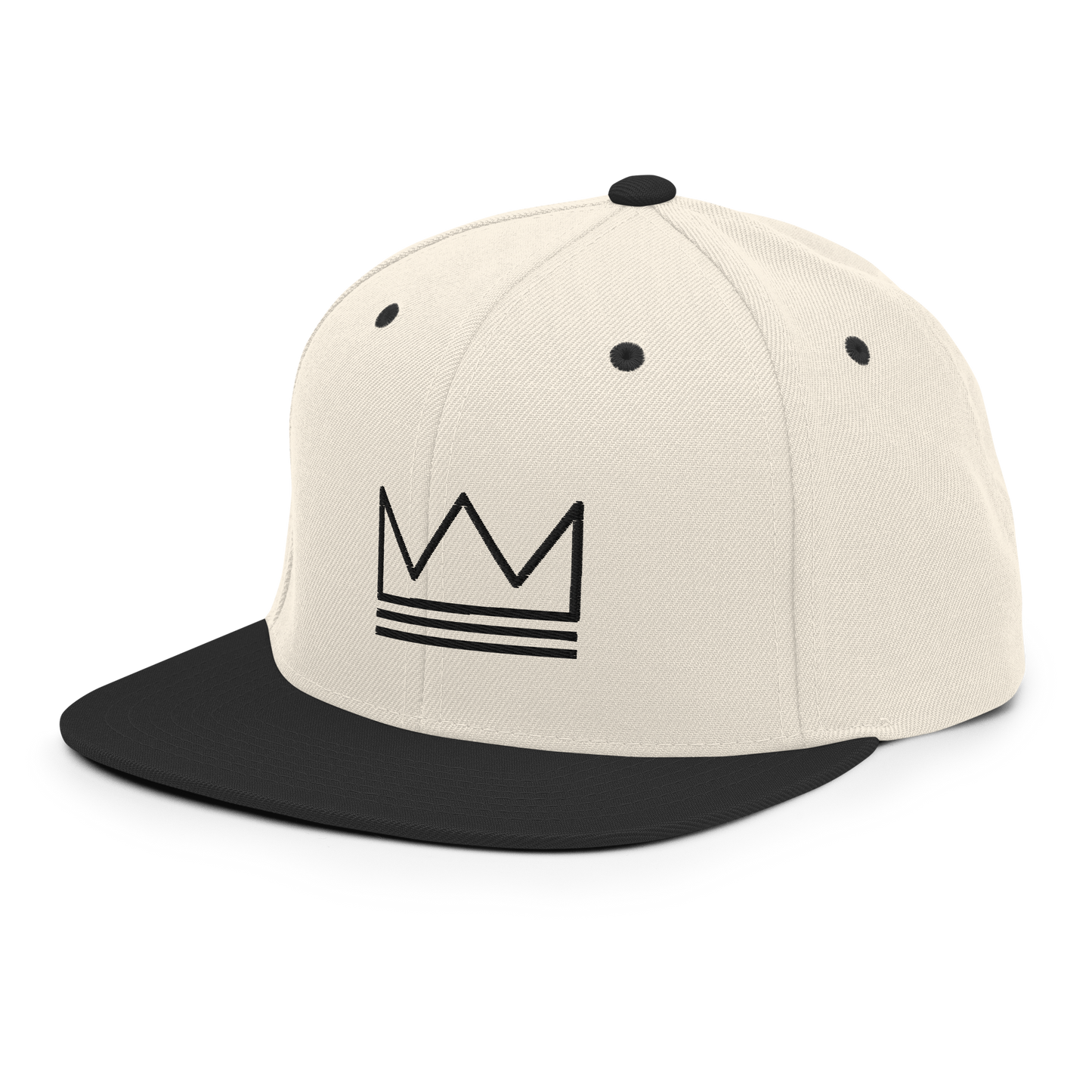Team Bravo Snapback Hat White & Black