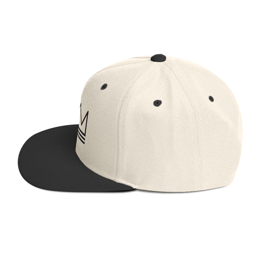 Team Bravo Snapback Hat White & Black