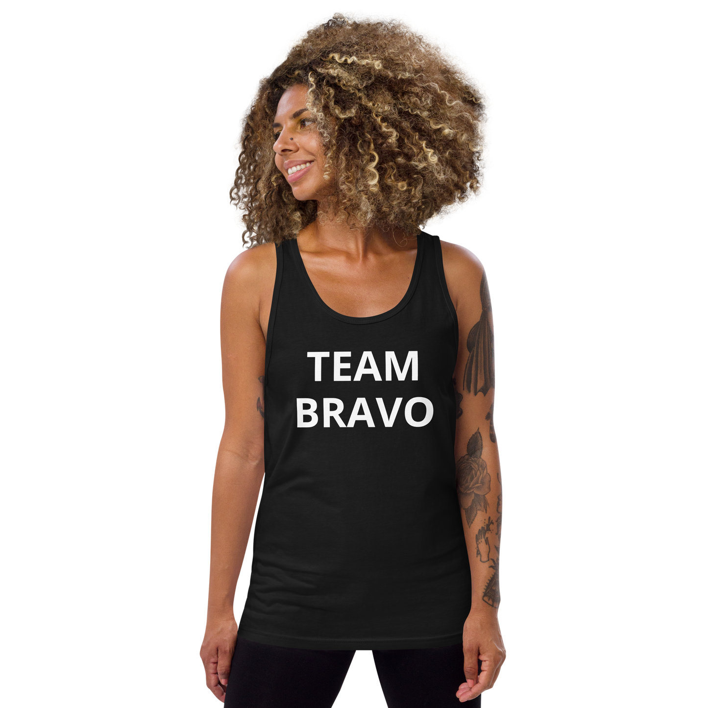 Official Team Bravo Men's Tank Top Black & White