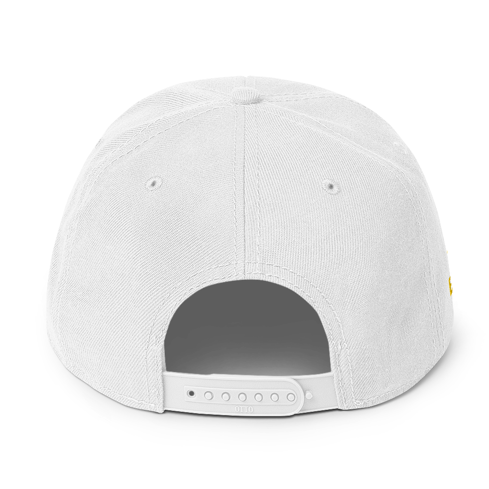 Team Bravo Snapback Hat White & Gold