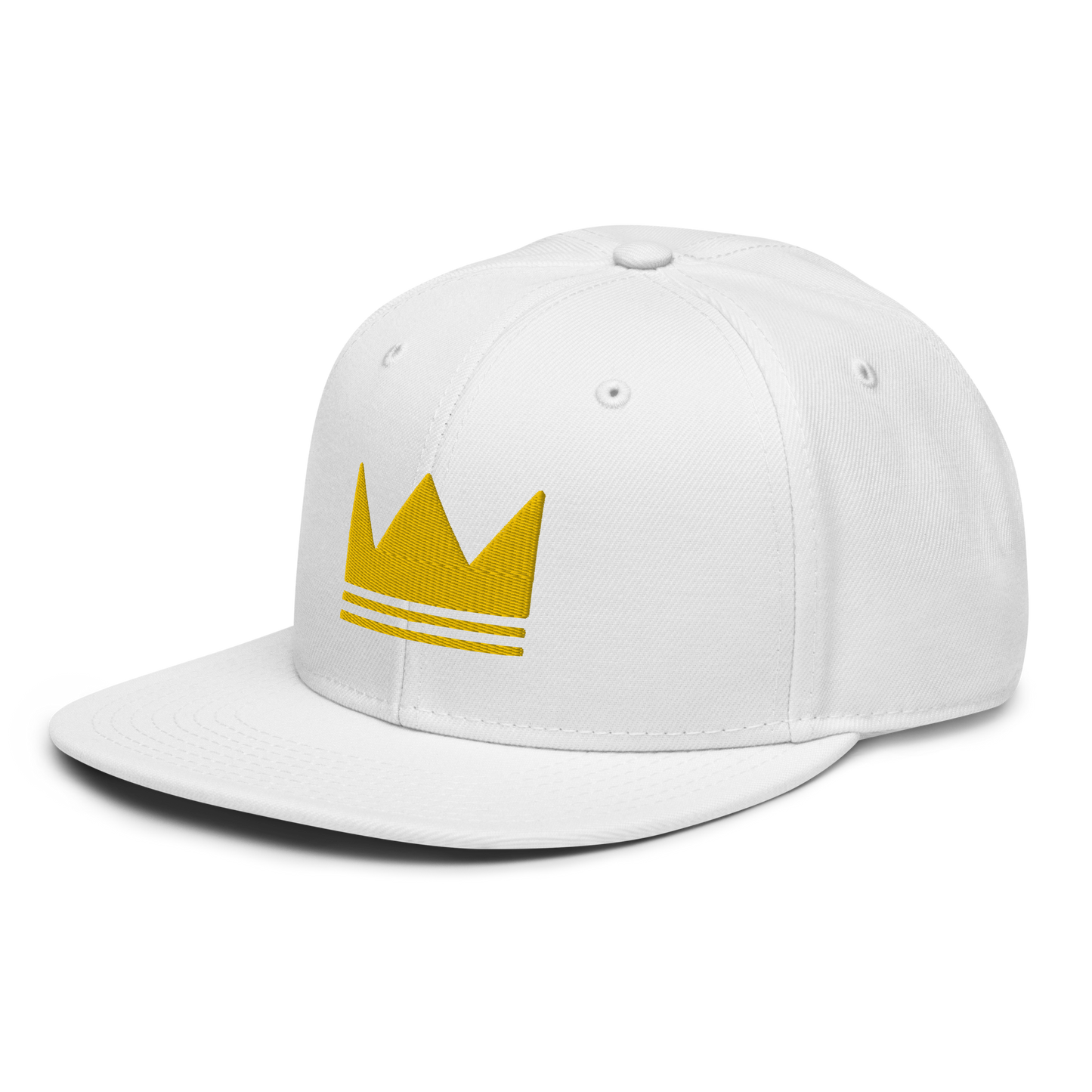 Team Bravo Snapback Hat White & Gold