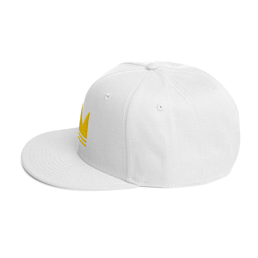 Team Bravo Snapback Hat White & Gold