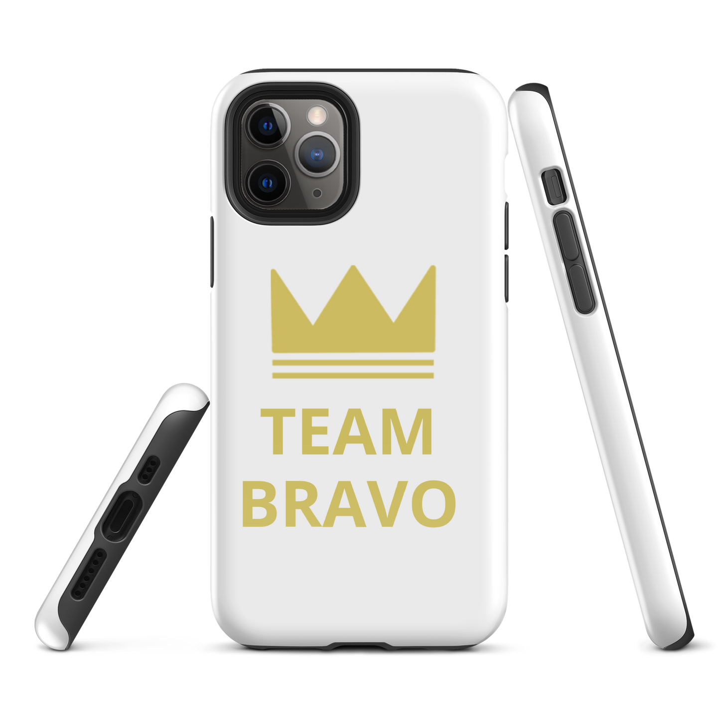 Team Bravo Tough Case for iPhone® White & Gold