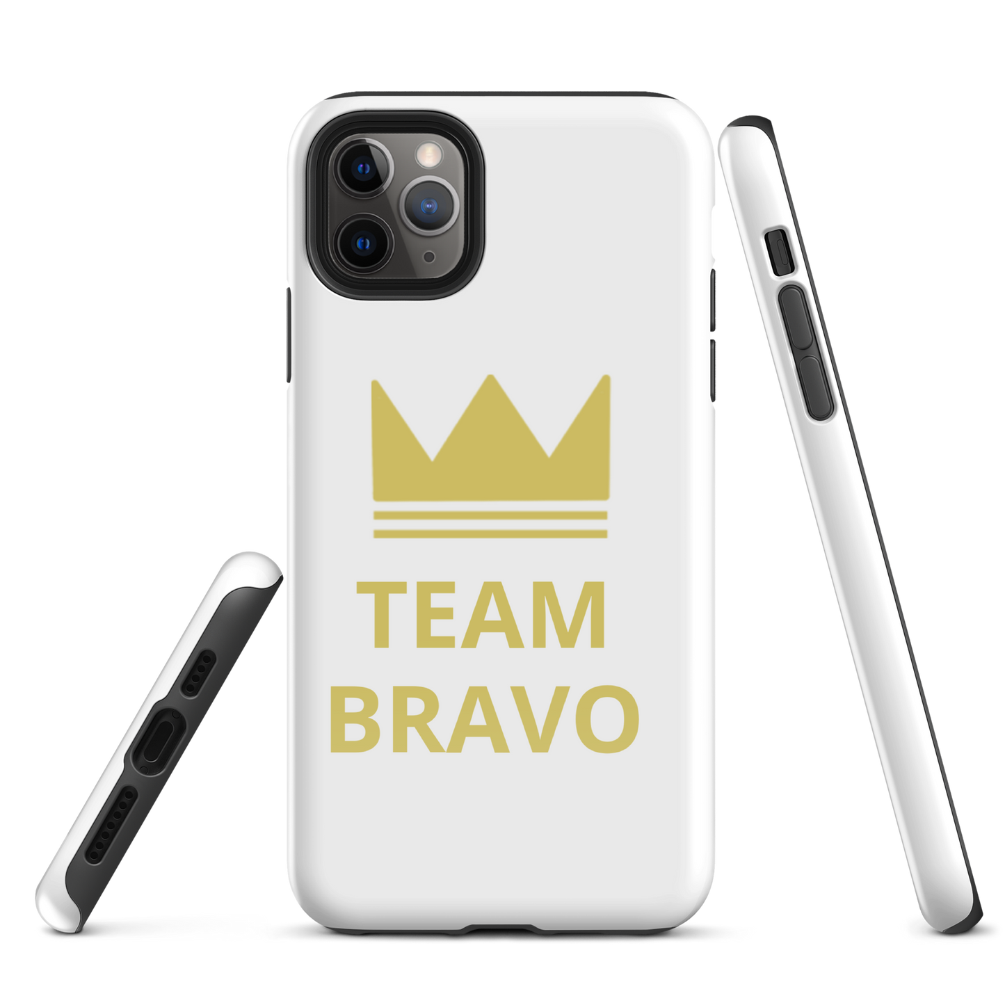 Team Bravo Tough Case for iPhone® White & Gold