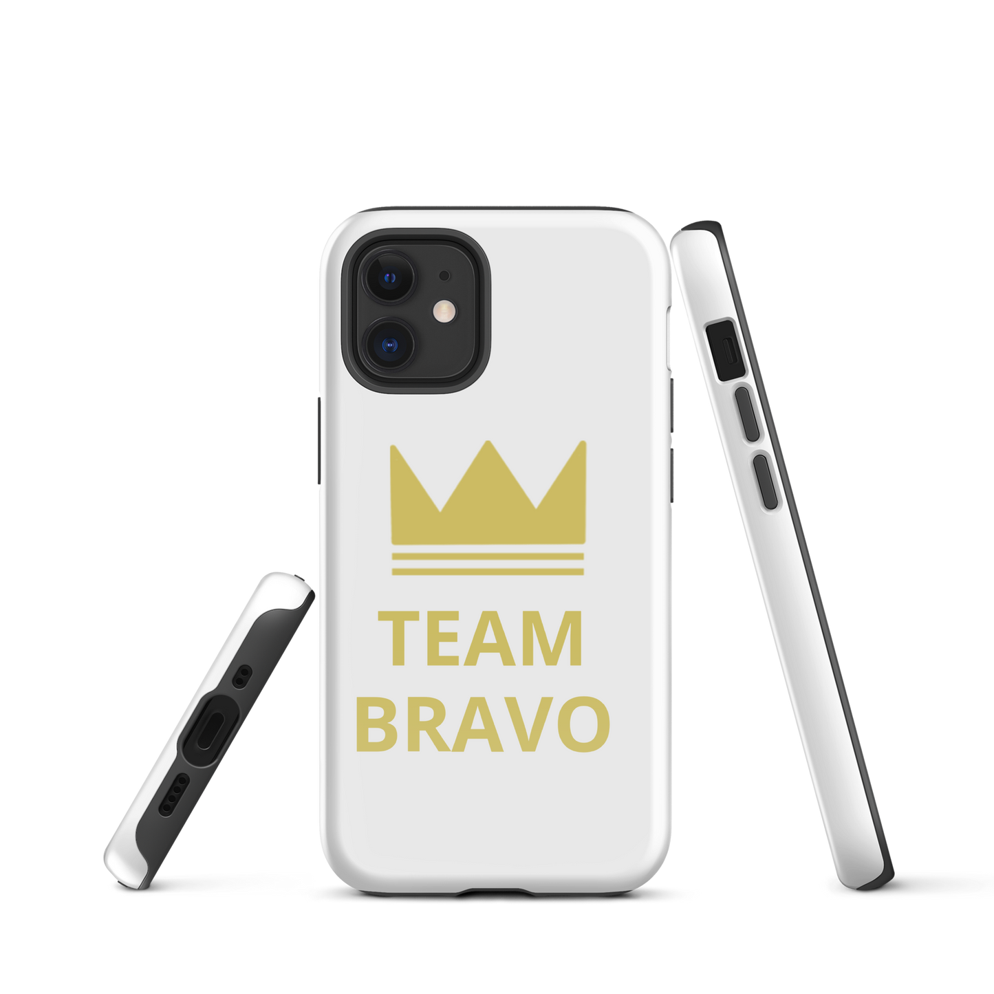 Team Bravo Tough Case for iPhone® White & Gold