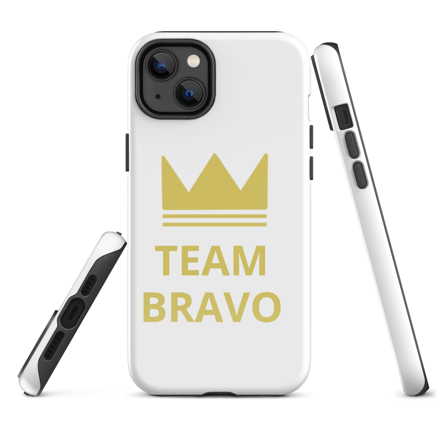 Team Bravo Tough Case for iPhone® White & Gold