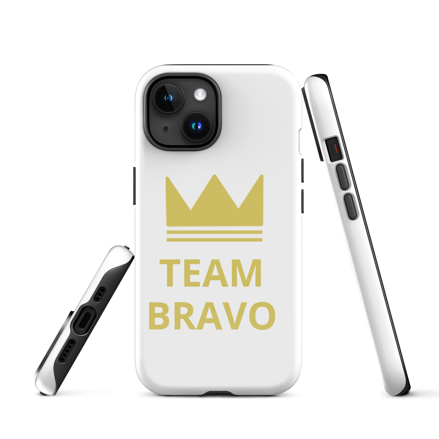 Team Bravo Tough Case for iPhone® White & Gold