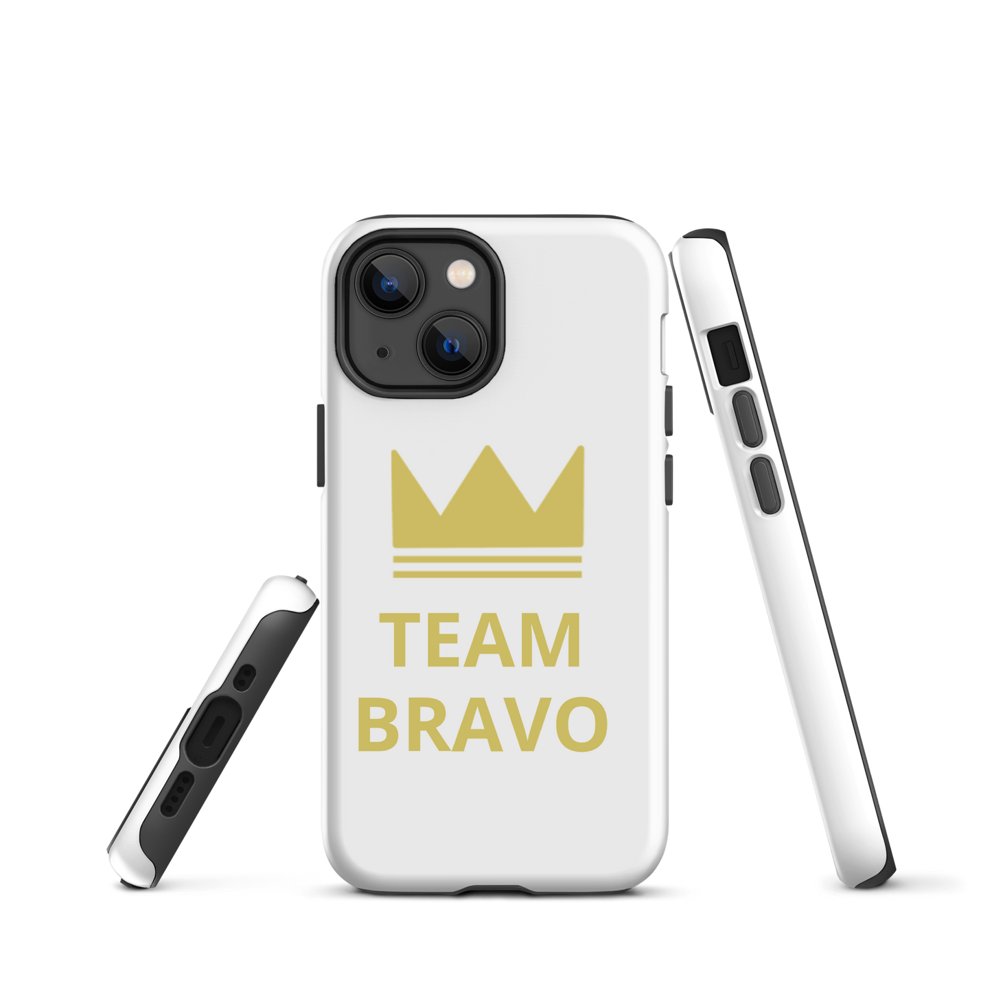 Team Bravo Tough Case for iPhone® White & Gold