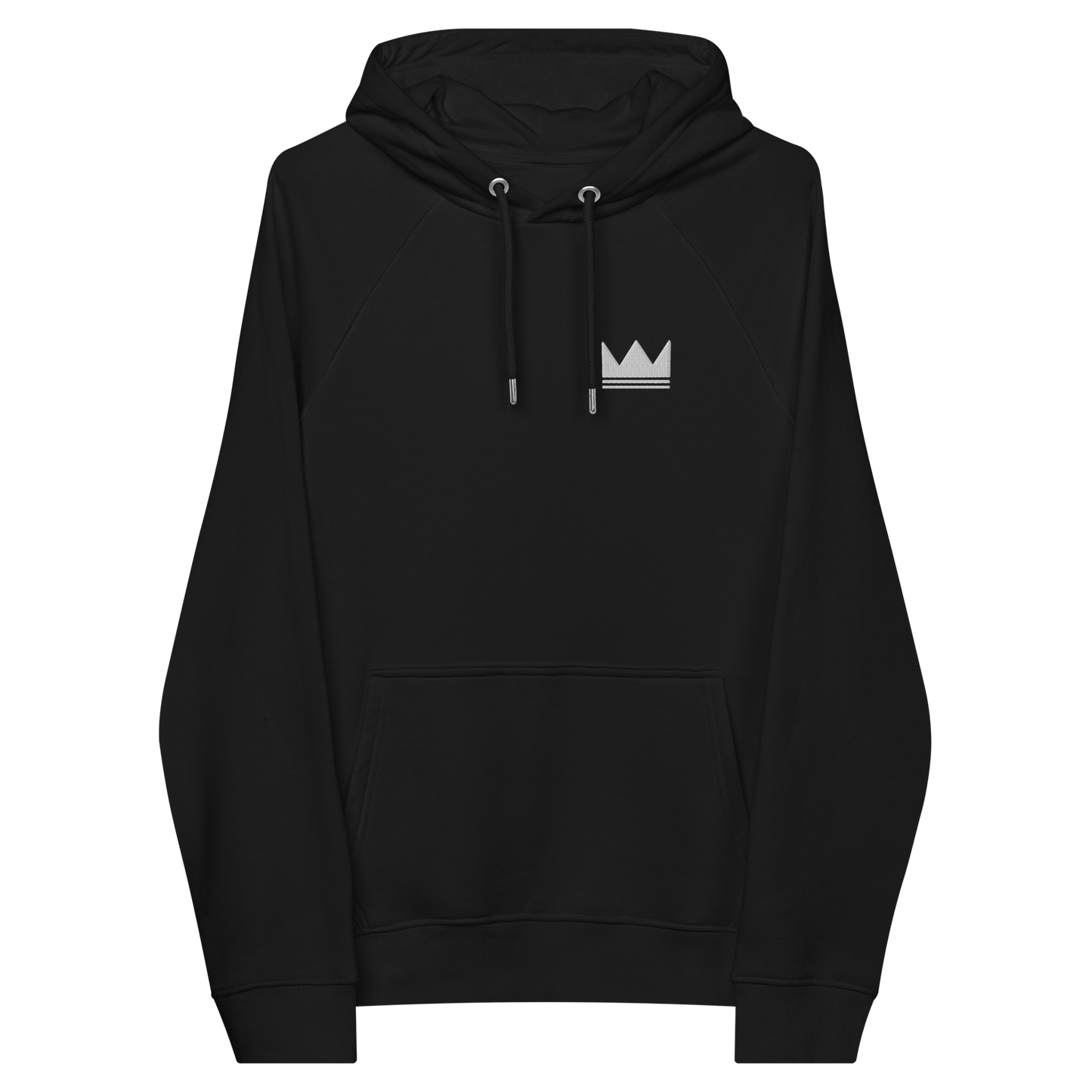 Team Bravo Unisex Eco Raglan Hoodie Black & White