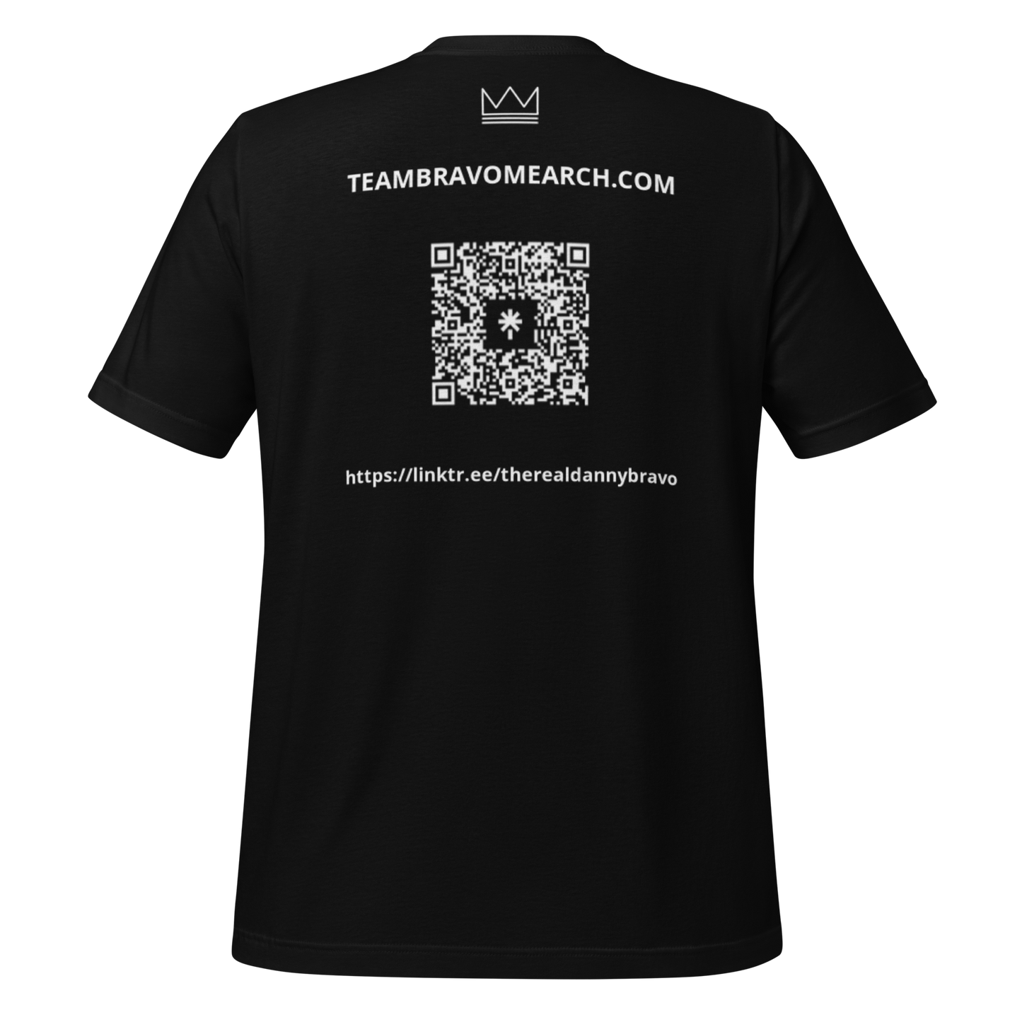 Team Bravo Promo Shirt Black & White with QR Code