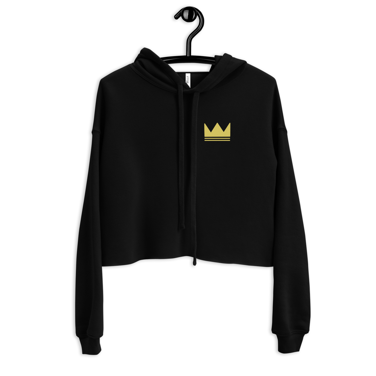 Team Bravo Crop Hoodie Black & Gold
