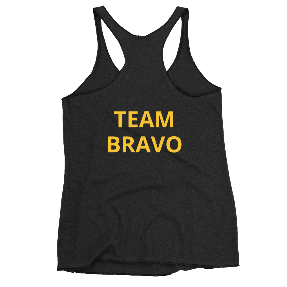 Women's Racerback Tank Gold & Black