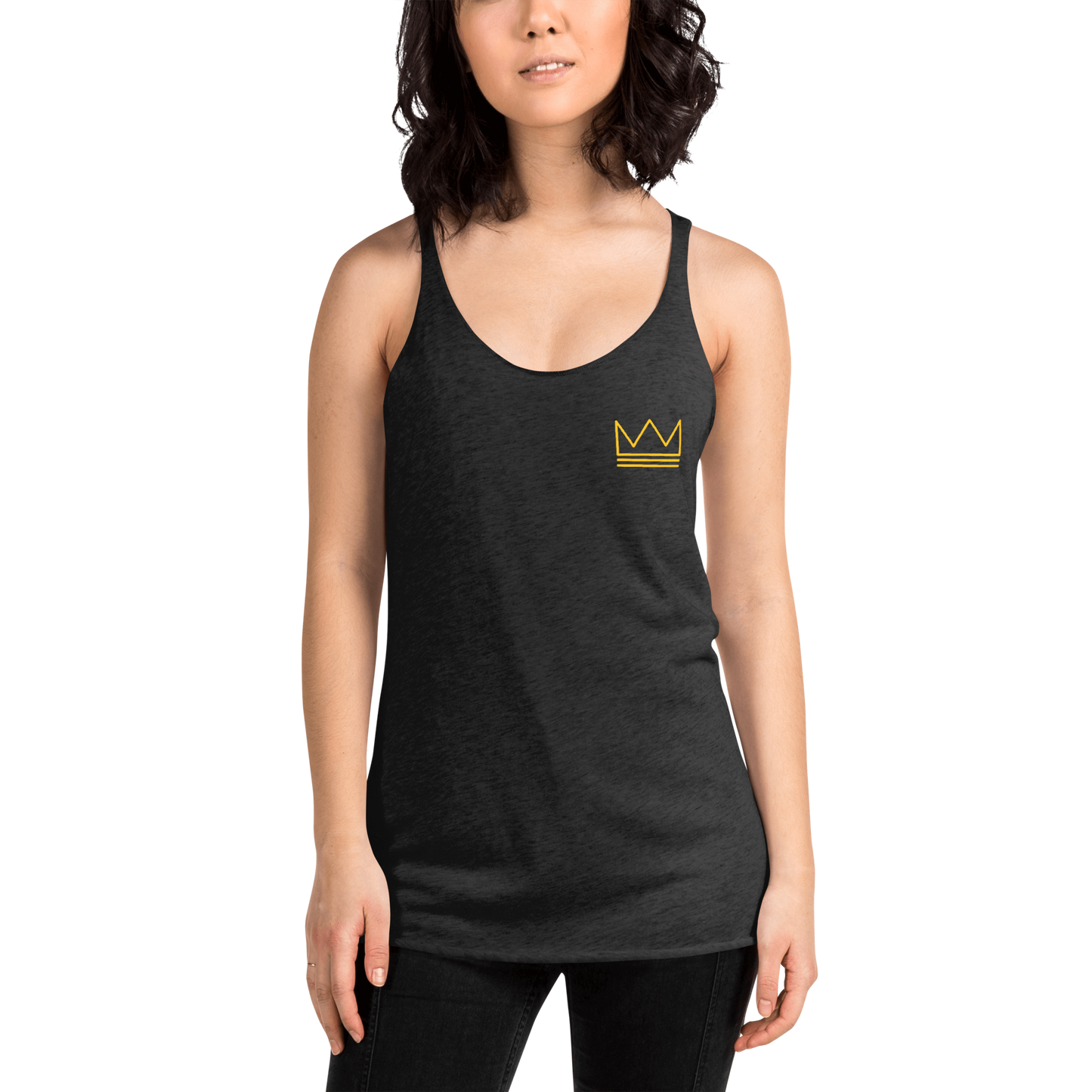 Women's Racerback Tank Gold & Black