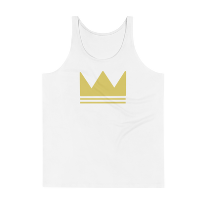 Team Bravo Unisex Tank Top in White & Gold