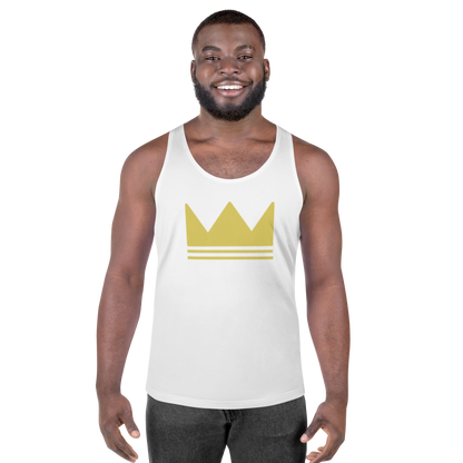 Team Bravo Unisex Tank Top in White & Gold