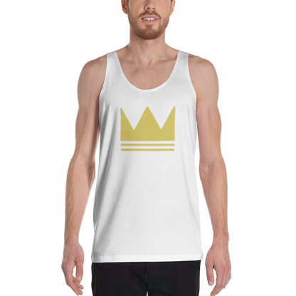 Team Bravo Unisex Tank Top in White & Gold
