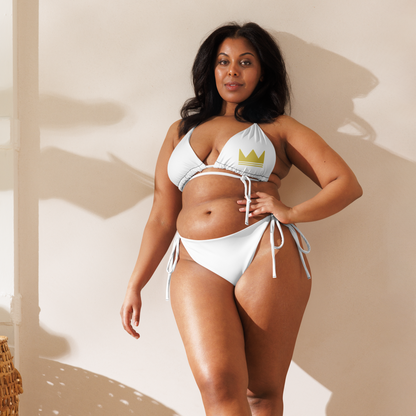 Team Bravo String Bikini White & Gold
