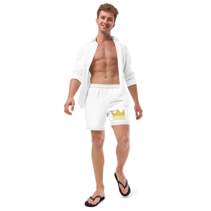 Team Bravo Men's Swim Trunks White & Gold