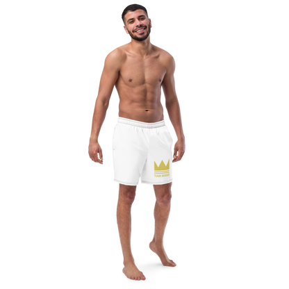 Team Bravo Men's Swim Trunks White & Gold