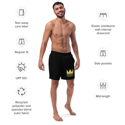 Team Bravo Men's Swim Trunks Black & Gold
