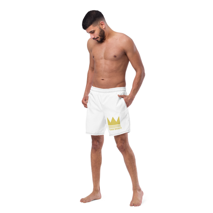Team Bravo Men's Swim Trunks White & Gold