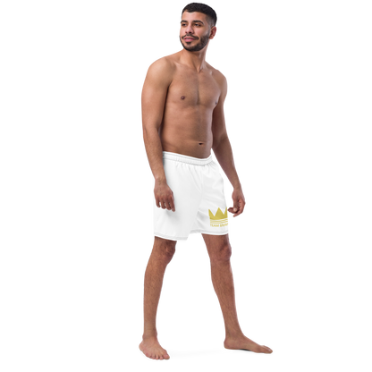 Team Bravo Men's Swim Trunks White & Gold