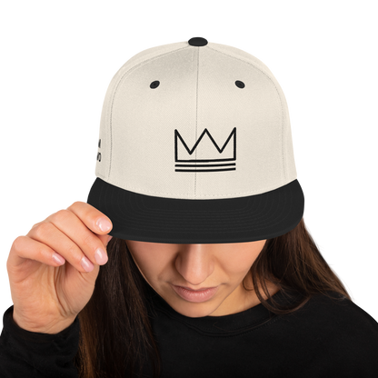 Team Bravo Snapback Hat White & Black