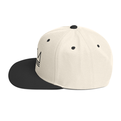 Team Bravo Snapback Hat White & Black