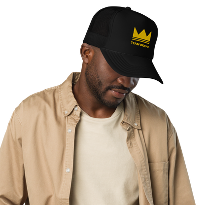 Team Bravo Foam trucker hat Black & Gold