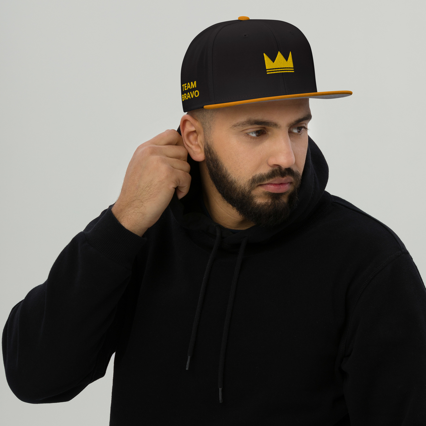 Team Bravo Snapback Hat Back & Gold