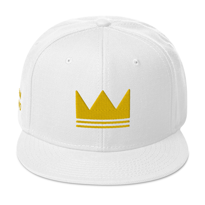 Team Bravo Snapback Hat White & Gold