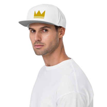 Team Bravo Snapback Hat White & Gold