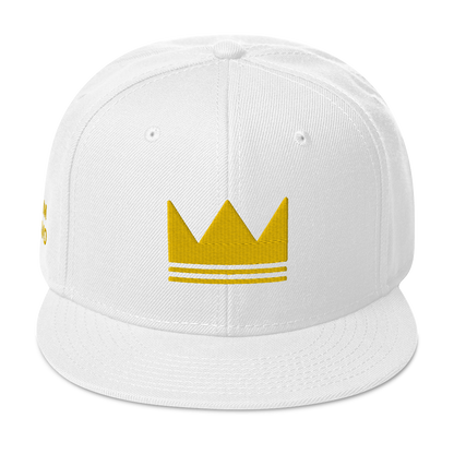 Team Bravo Snapback Hat White & Gold
