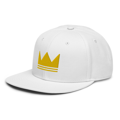 Team Bravo Snapback Hat White & Gold