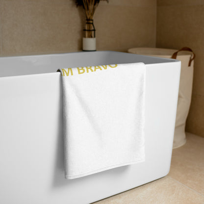 Team Bravo Beach Towel White & Gold