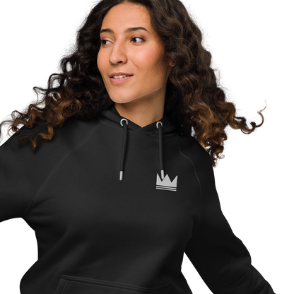 Team Bravo Unisex Eco Raglan Hoodie Black & White