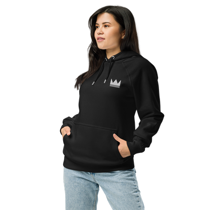 Team Bravo Unisex Eco Raglan Hoodie Black & White