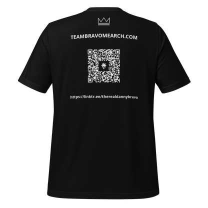 Team Bravo Promo Shirt Black & White with QR Code