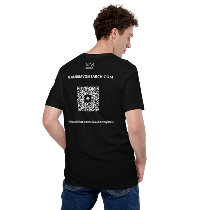 Team Bravo Promo Shirt Black & White with QR Code