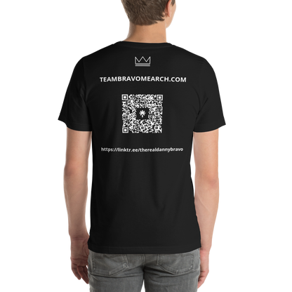 Team Bravo Promo Shirt Black & White with QR Code