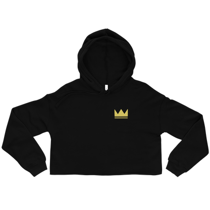 Team Bravo Crop Hoodie Black & Gold