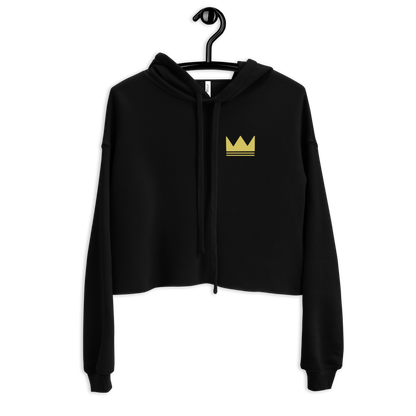Team Bravo Crop Hoodie Black & Gold